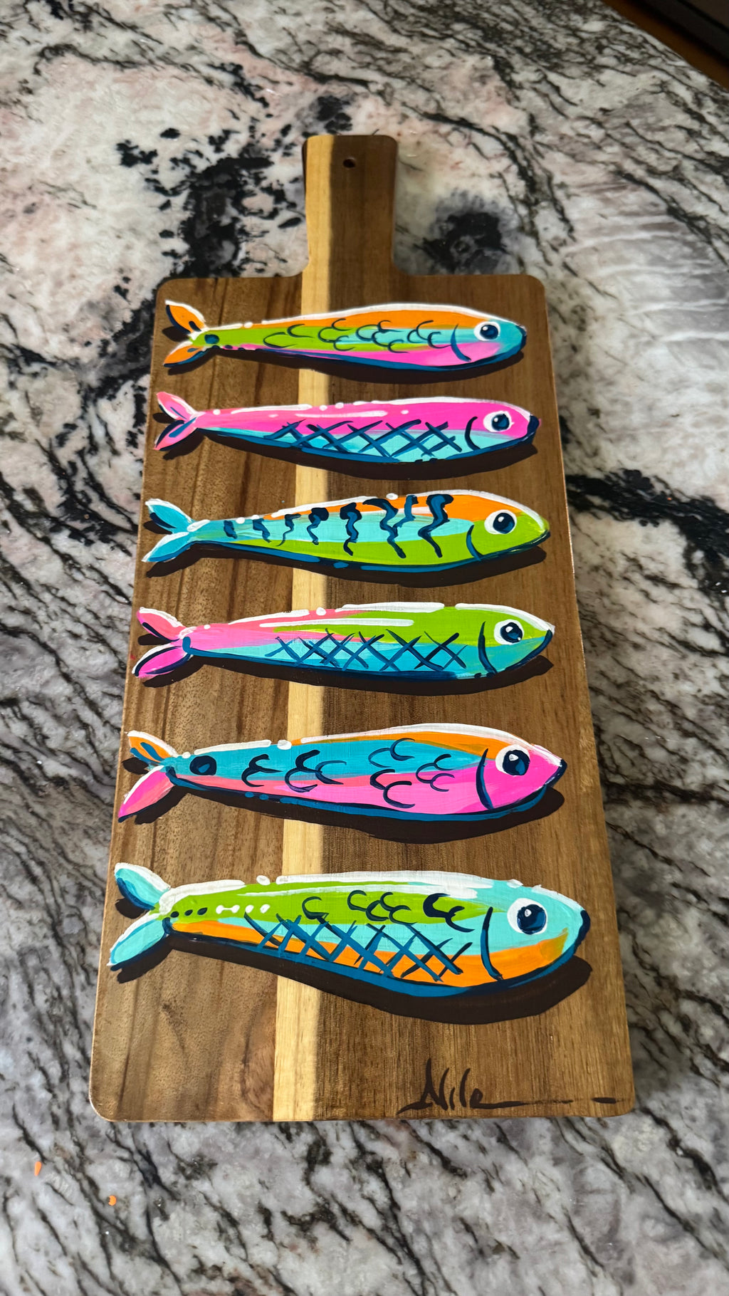 Artsy Sardine Charcuterie Board