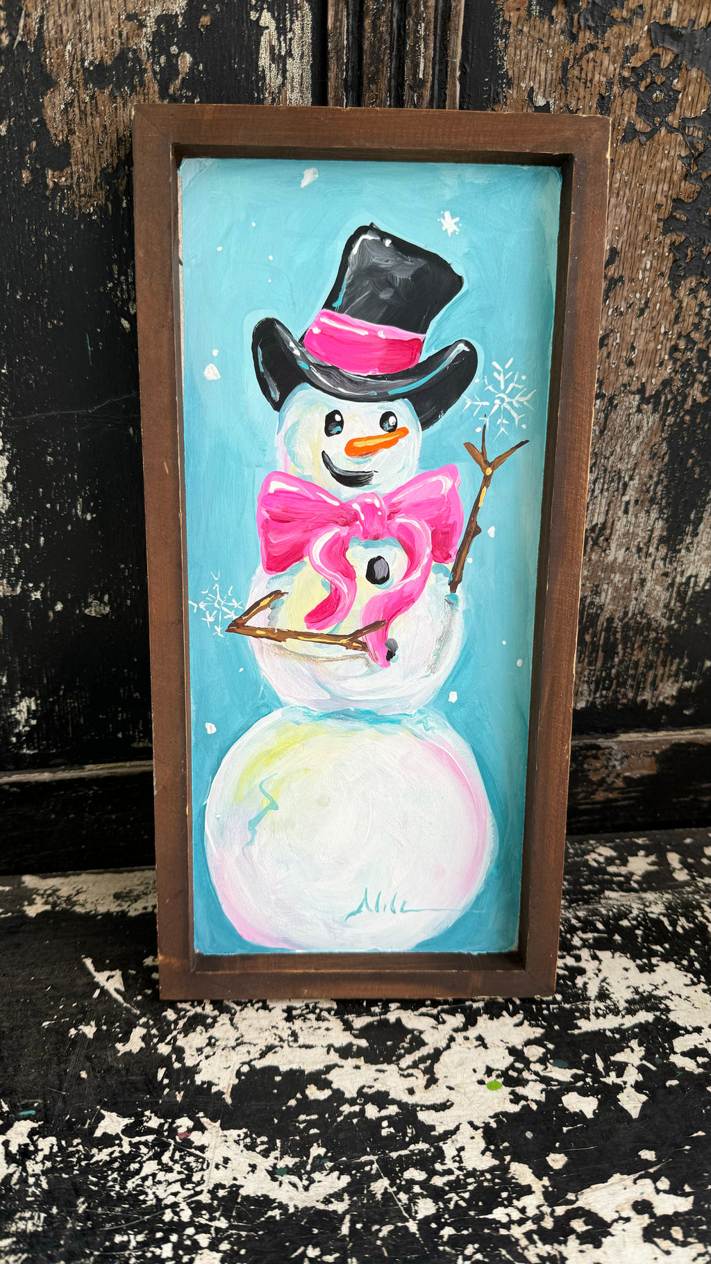 Happy Snowman Art