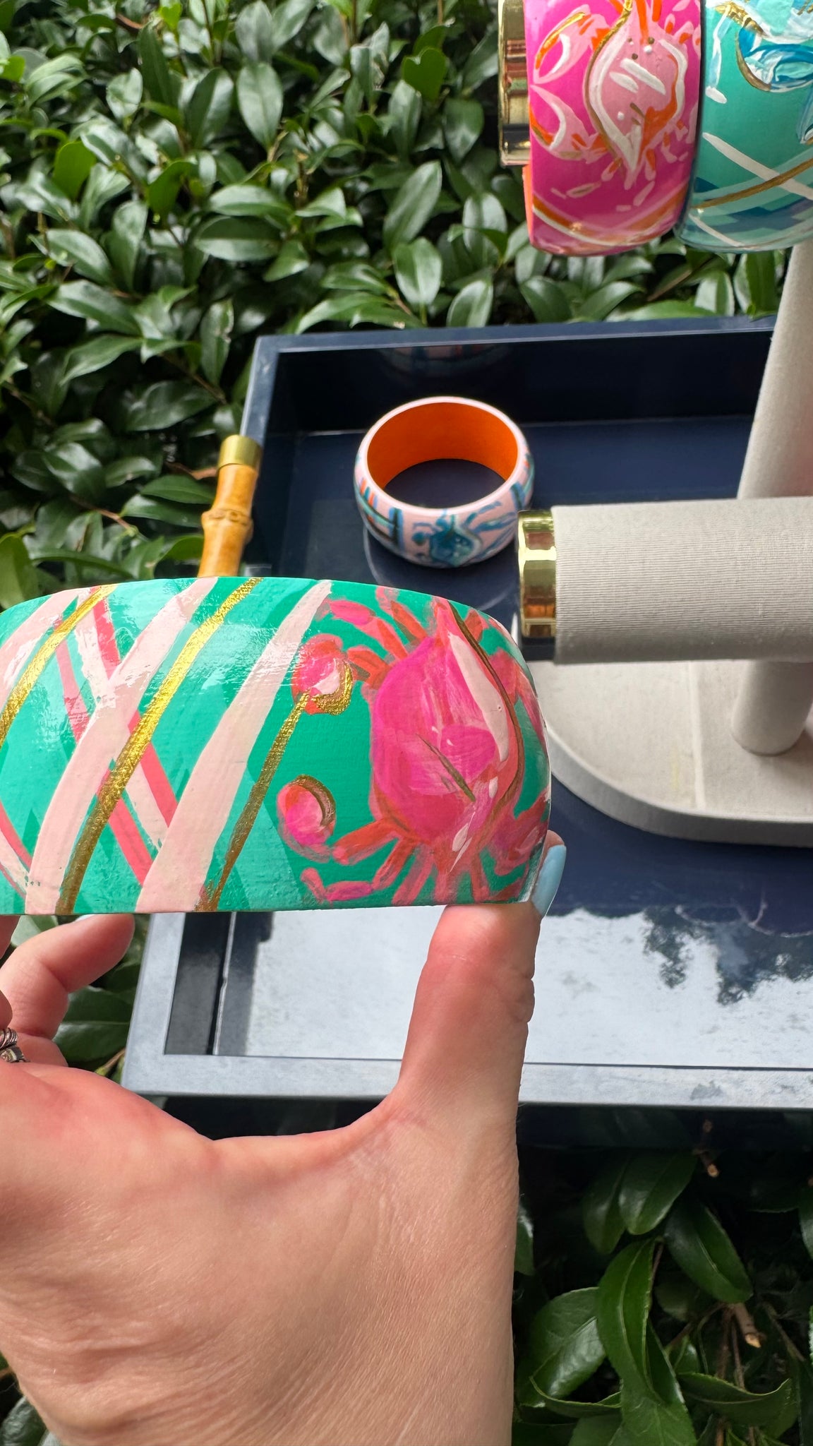 Hand Painted Crab Bracelet