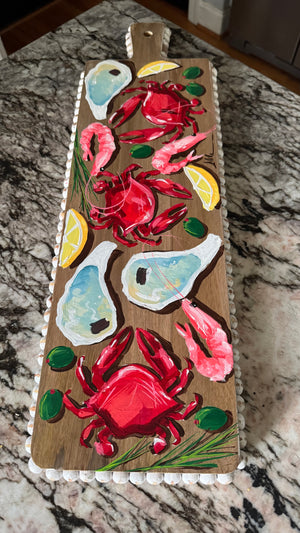 Beautiful Red Crab Charcuterie Board