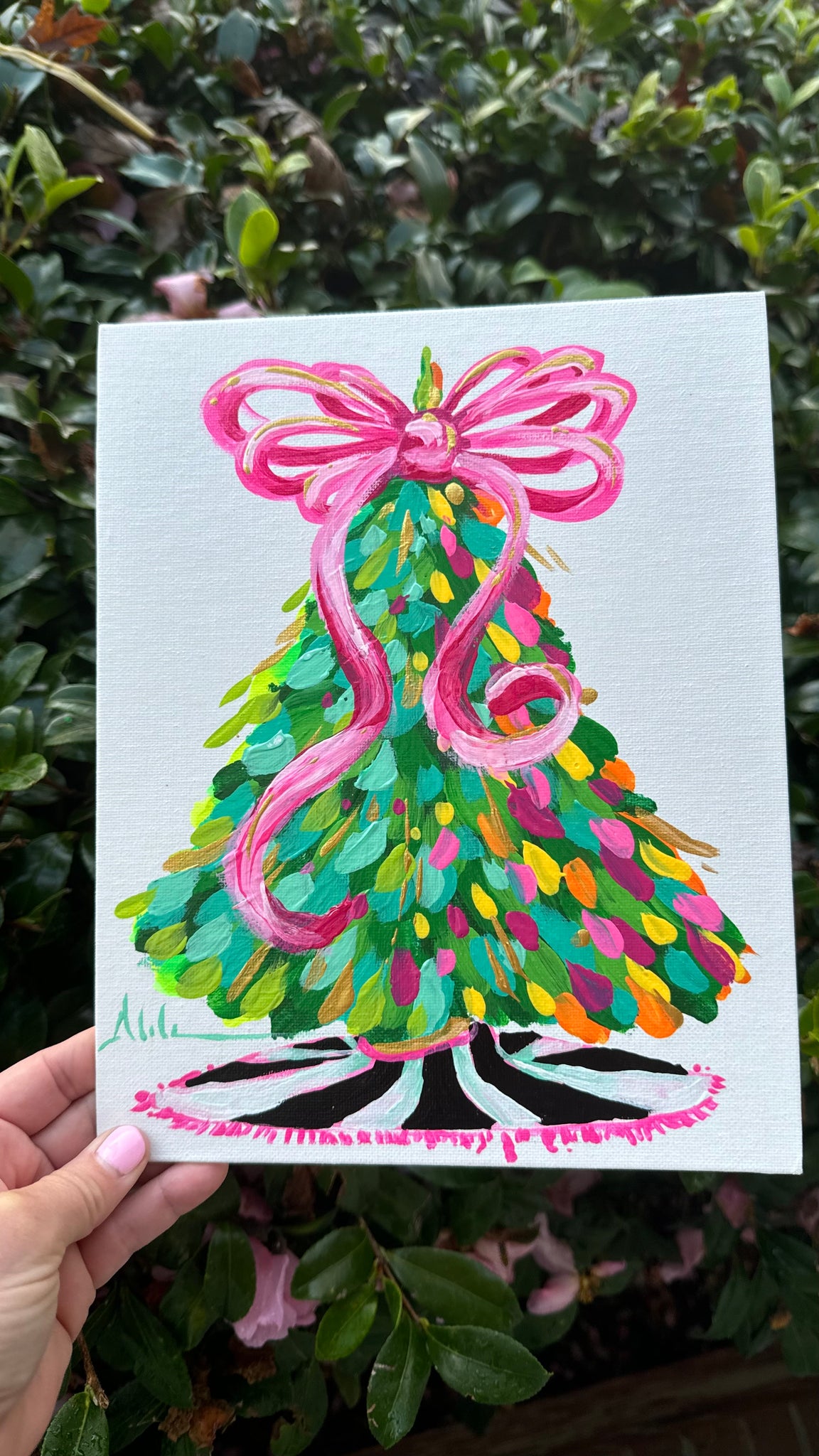 Colorful Christmas Tree Art