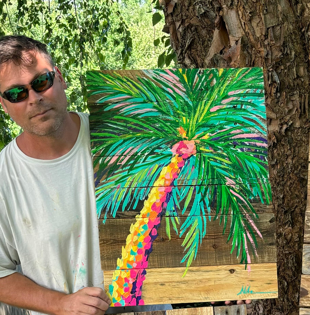 Colorful Palm Tree Painting