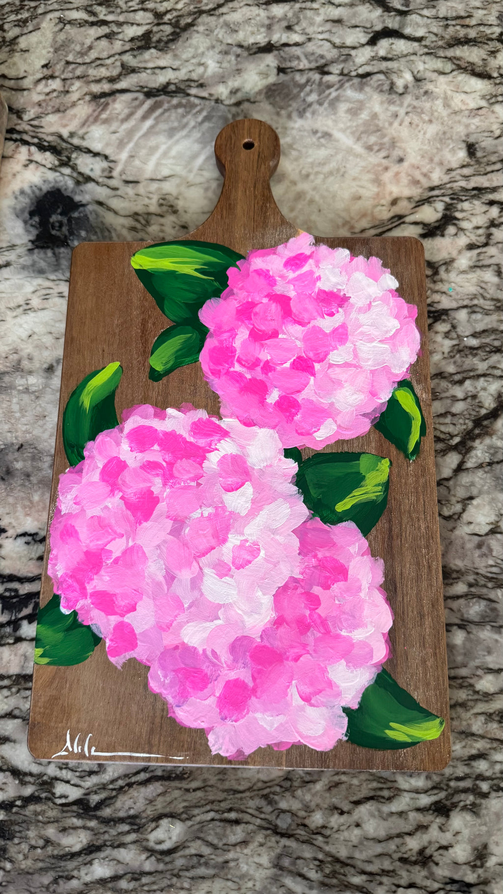Pretty Pink Hydrangea Charcuterie Board