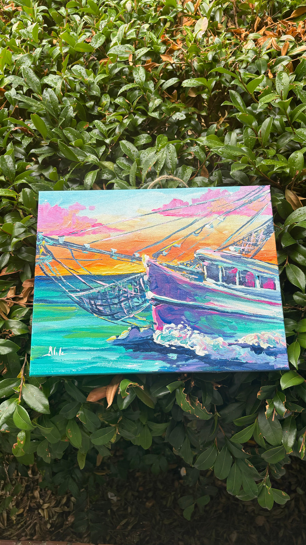 Original Shrimp Boat Painting