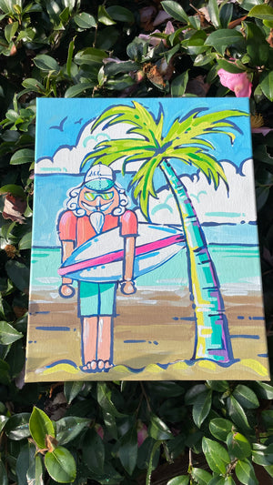 Surfer Dude Nutcracker Painting