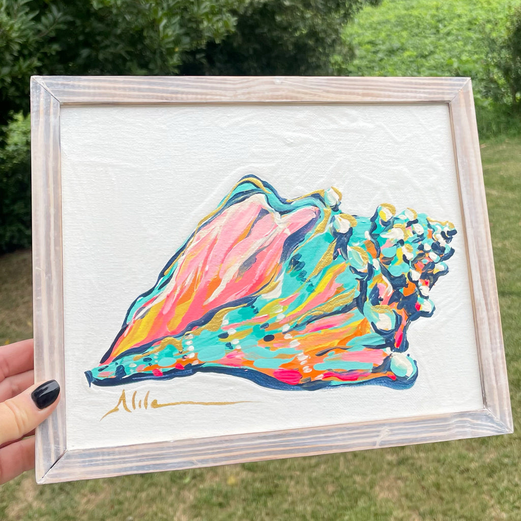 Colorful Conch Shell Painting