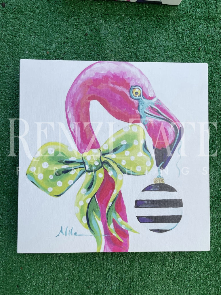 Big Christmas Flamingo Print