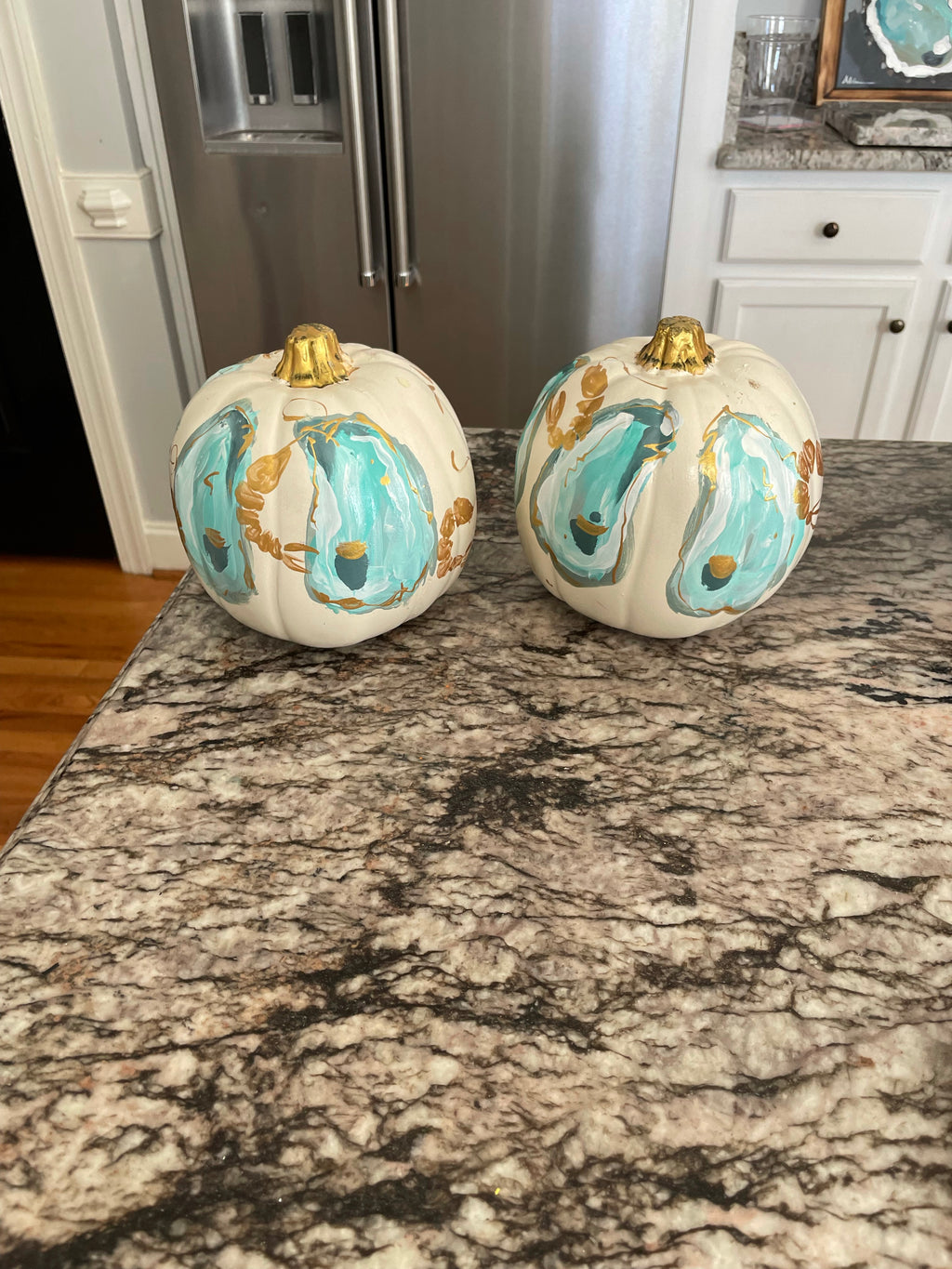 Small Oysters and Shrimp Artsy Pumpkin