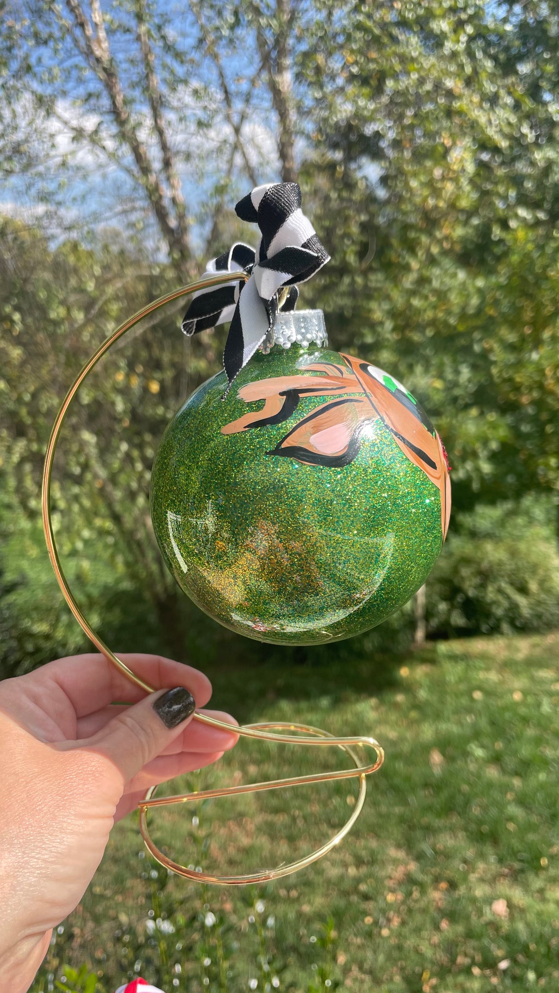 Hand Painted Rudolph Ornament