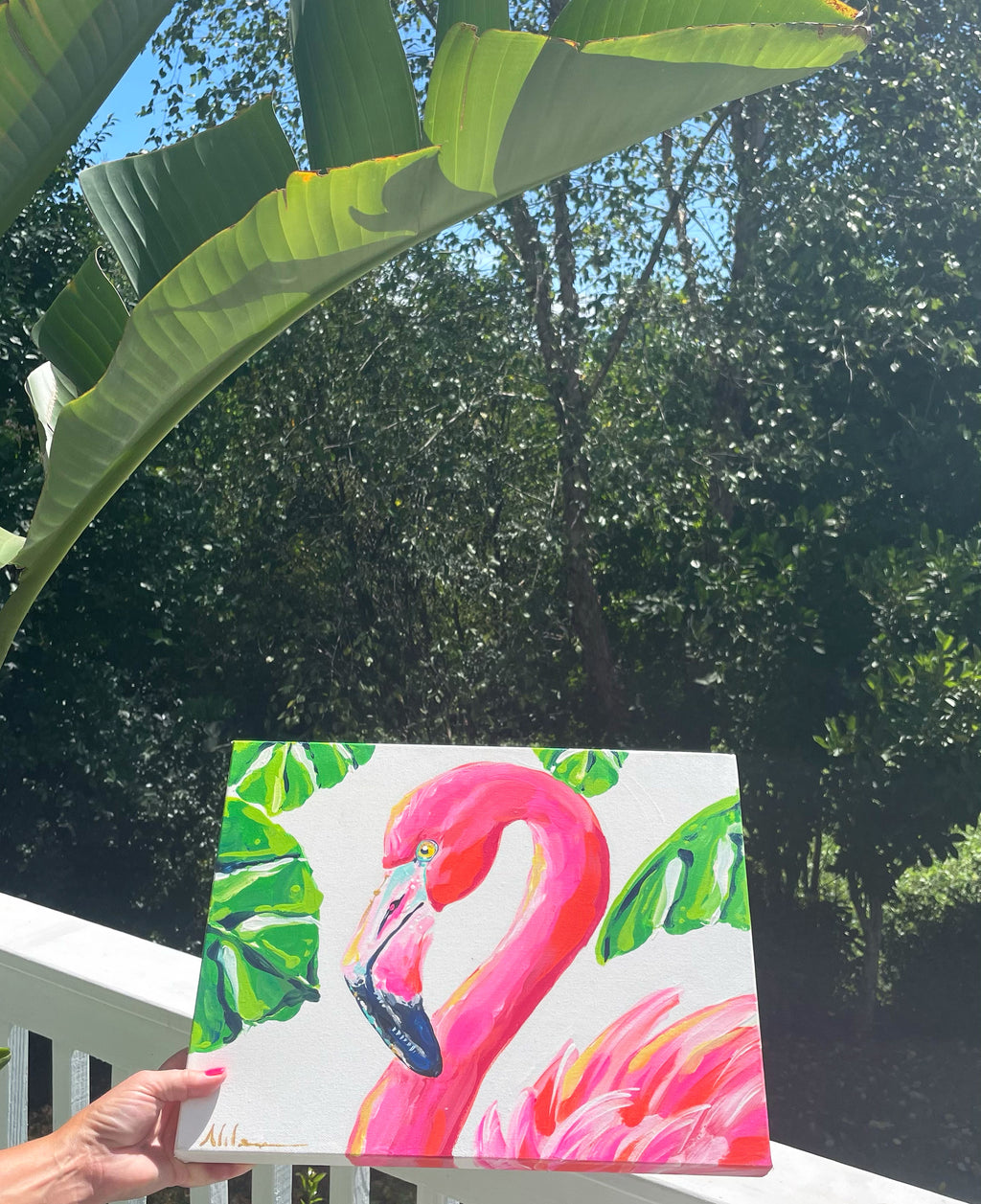 Flamingo in the Palms