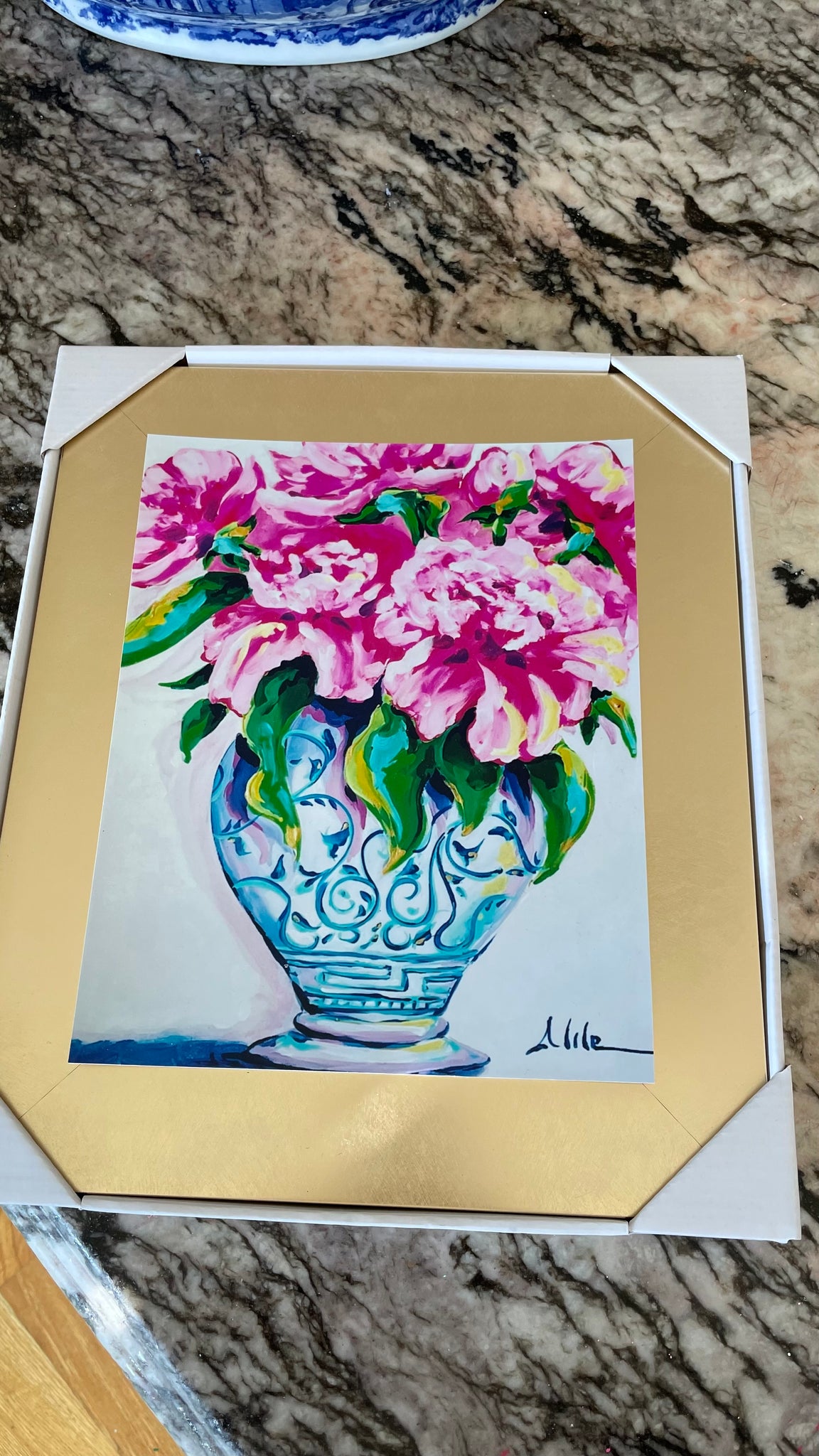 Peonies in Chinoiserie