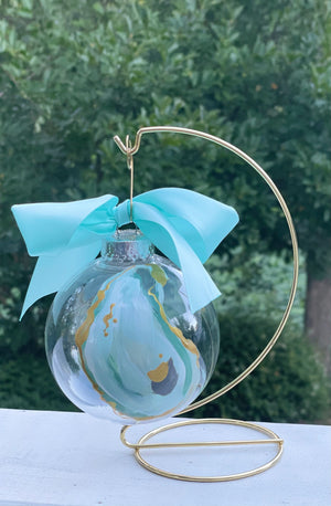 Hand Painted Oyster Christmas Ornament