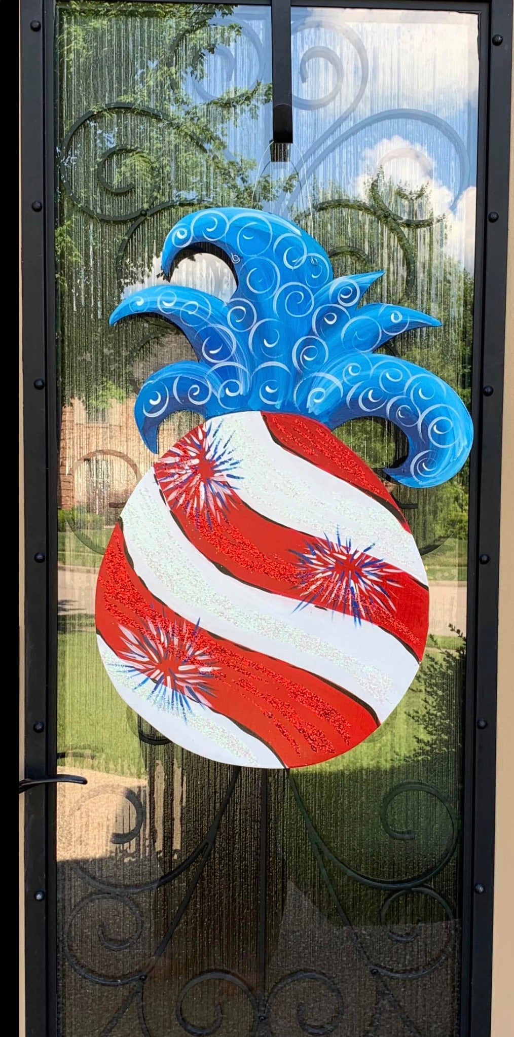 Patriotic Pineapple Door Hanger