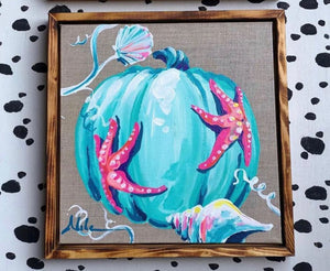 Seashell Pumpkin Art