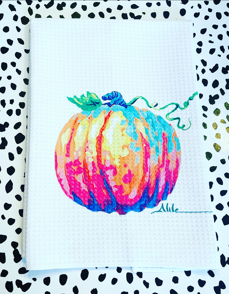 Artsy Pumpkin Kitchen Towel