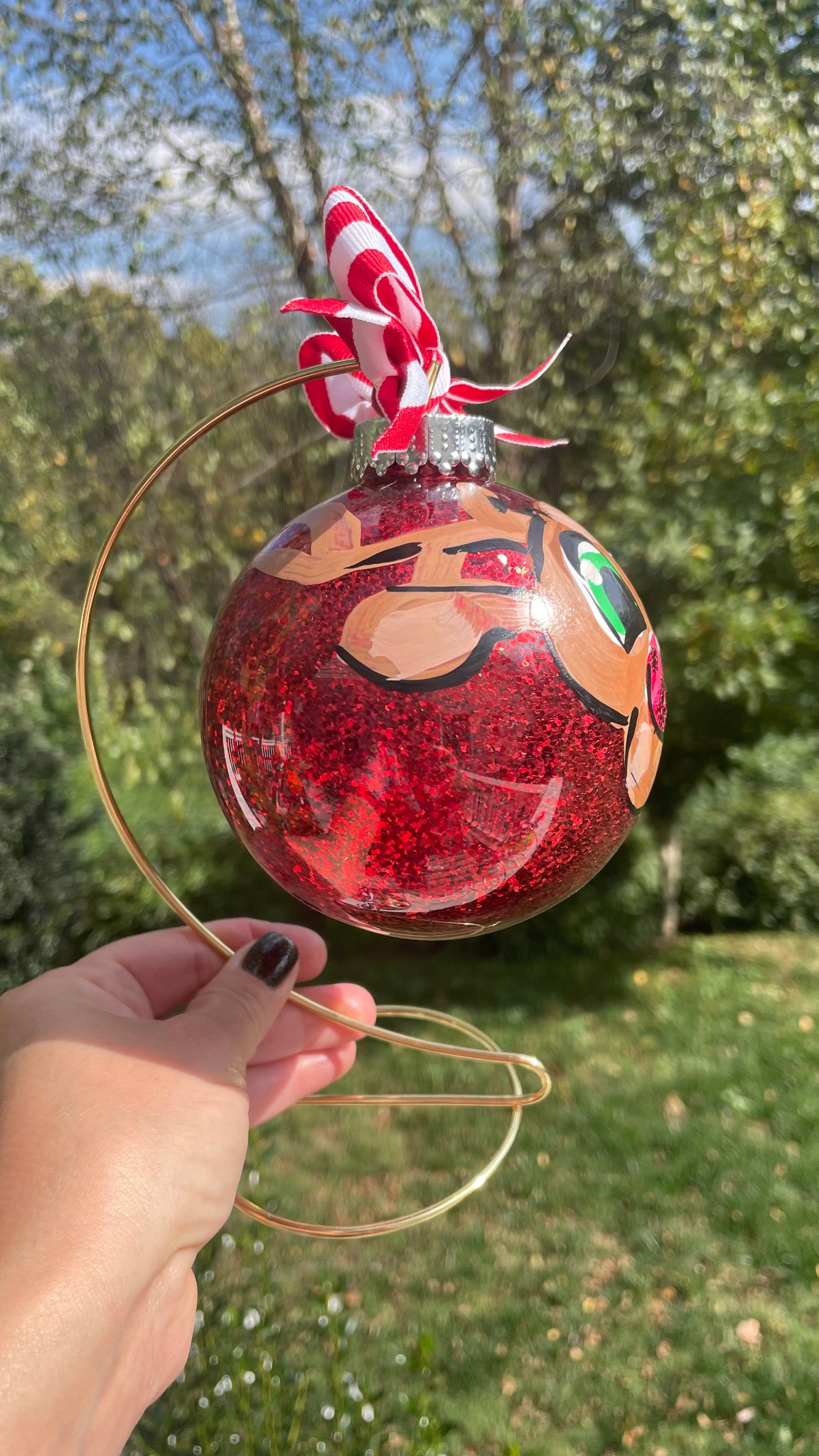 Hand Painted Rudolph Ornament