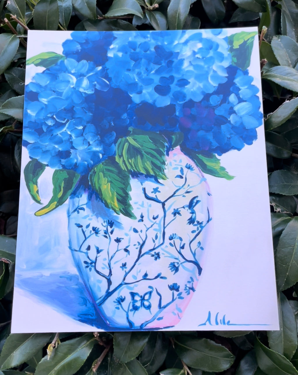 Pretty Blue Hydrangea Print
