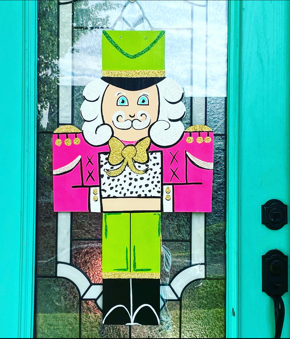 Pink and Green Christmas Nutcracker