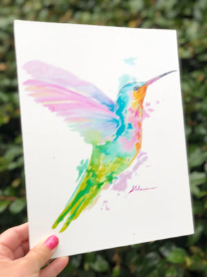 Hummingbird Watercolor Print