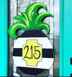 Bold and Fun Pineapple Door Hanger