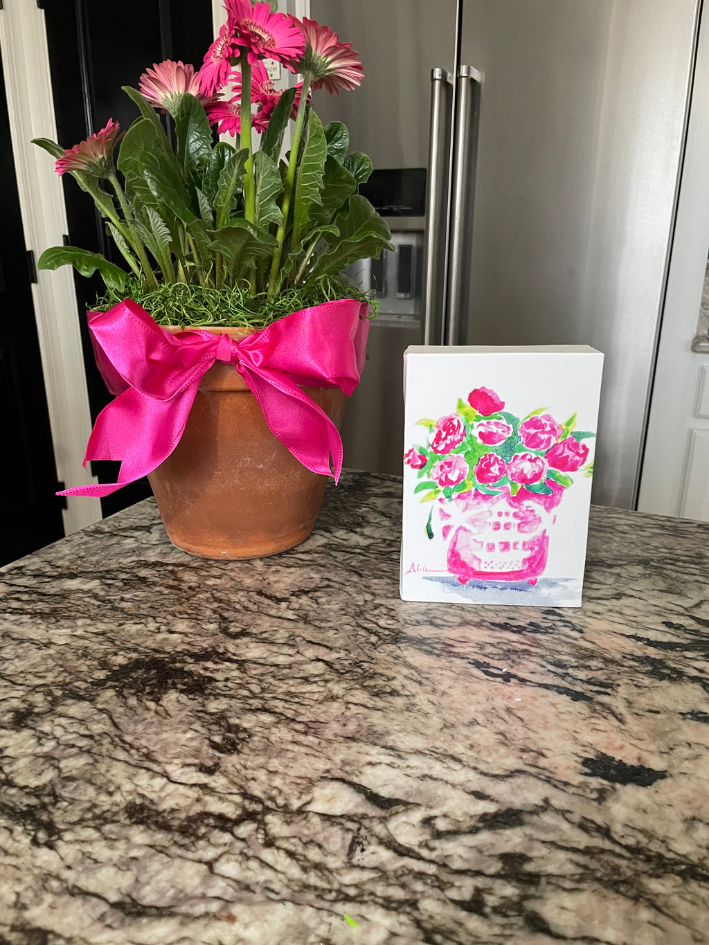 Peonies in Chinoiserie Catchepot Art